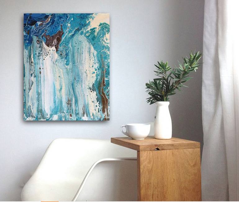 Original Abstract Water Painting by Brigitte Ackland