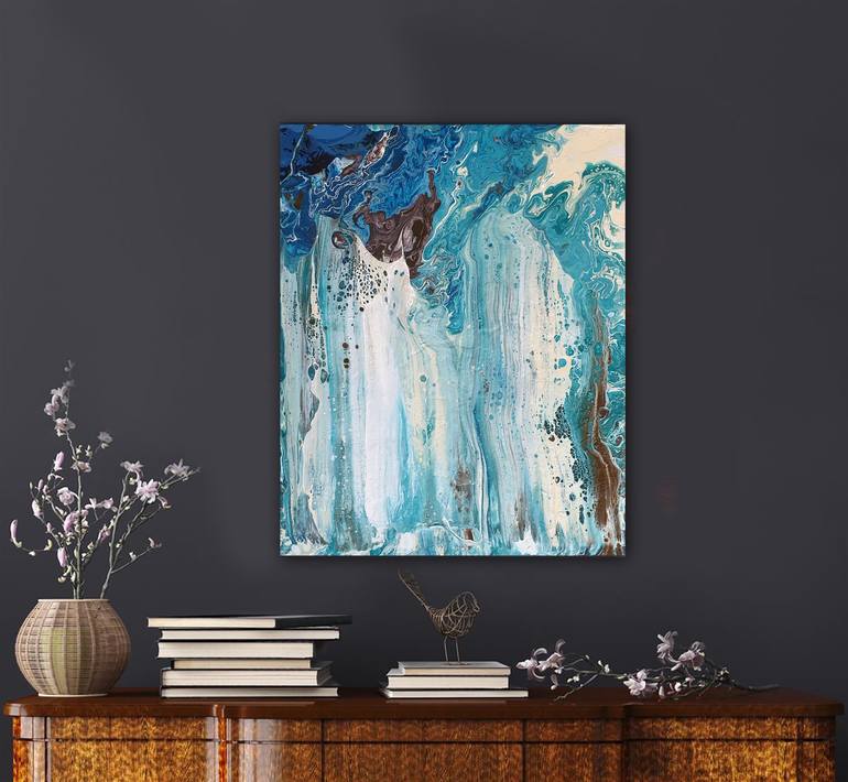 Original Abstract Water Painting by Brigitte Ackland