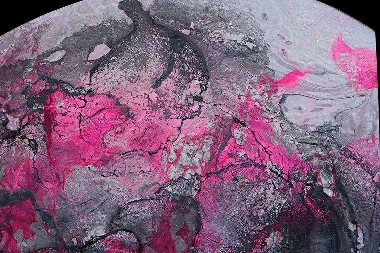Original Abstract Floral Painting by Brigitte Ackland
