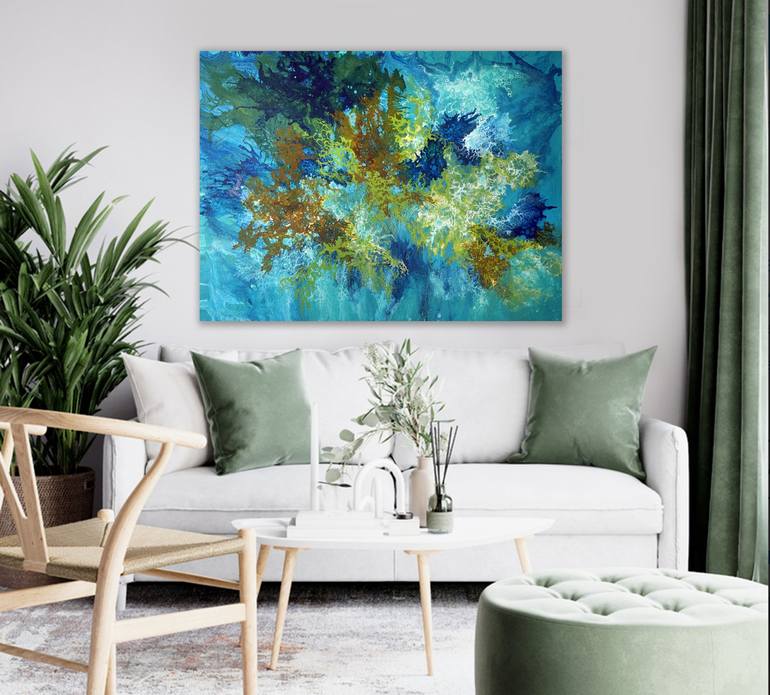 Original Abstract Seascape Painting by Brigitte Ackland