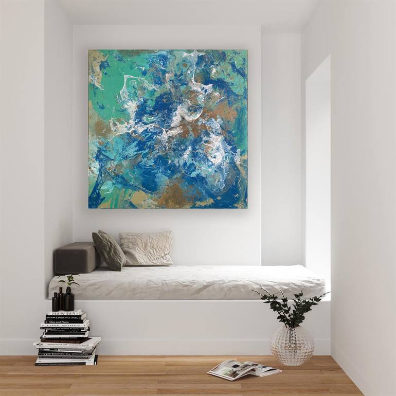 Original Abstract Seascape Painting by Brigitte Ackland