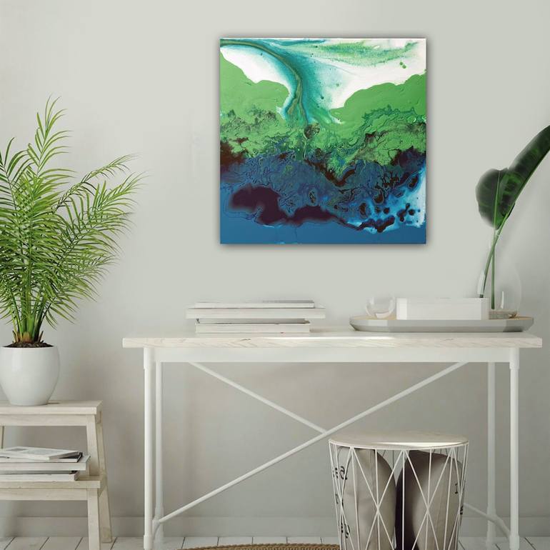 Original Abstract Seascape Painting by Brigitte Ackland