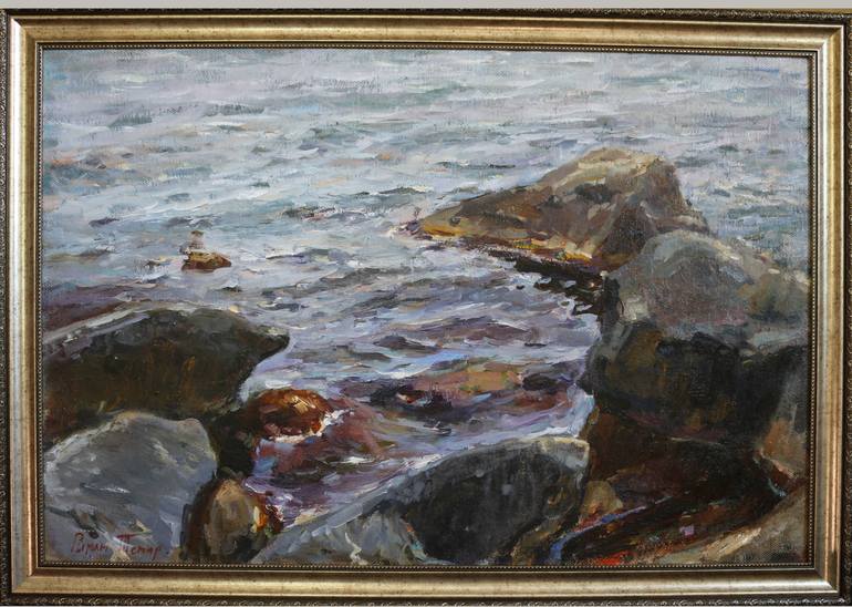 Original Impressionism Seascape Painting by Temir Ryman