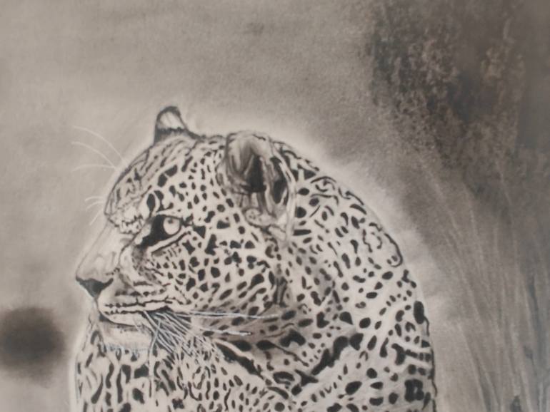 Original Black & White Animal Drawing by Shailendra Khadkikar