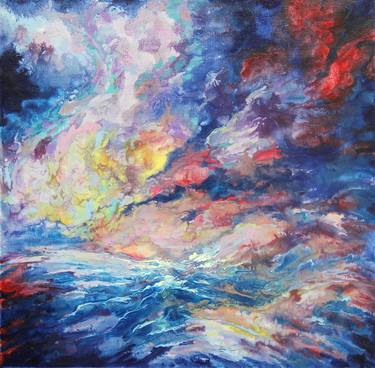 Print of Abstract Seascape Paintings by Cao Yan