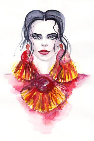 Print of Fashion Paintings by Grazhyna Zaksheuskaya