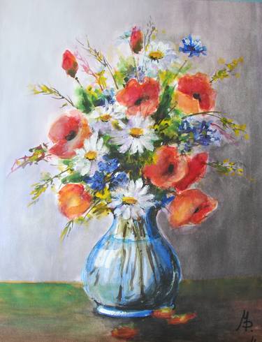 Original Fine Art Floral Paintings by Miroslav Danhel