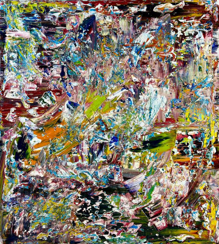 Original Abstract Painting by Thomas Ernst | Abstract Expressionism Art on Canvas | Black Currant