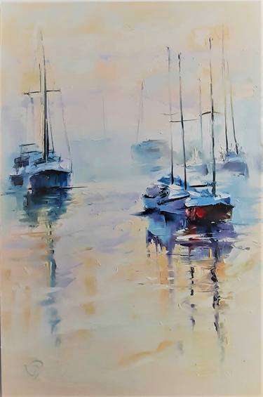 Print of Yacht Paintings by Silva Zeimane