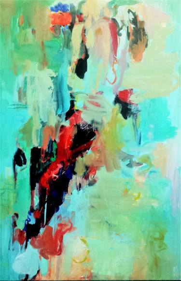 Original Abstract Expressionism Abstract Paintings by Regina Loch-Elvert