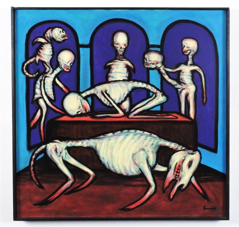Original Figurative Body Painting by Peter Cunis