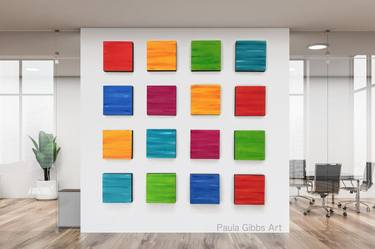 Colorful 3D Wall Sculpture, Customizable thumb