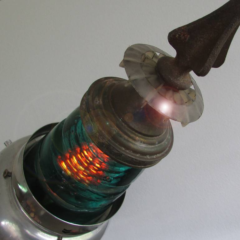 Original Art Deco Outer Space Sculpture by Craig Ebel