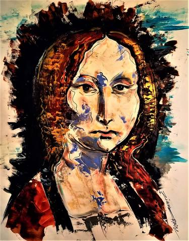 Print of Abstract Expressionism Portrait Paintings by Dick Zimmerman
