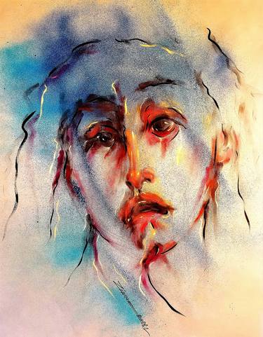 Print of Abstract Expressionism Portrait Paintings by Dick Zimmerman