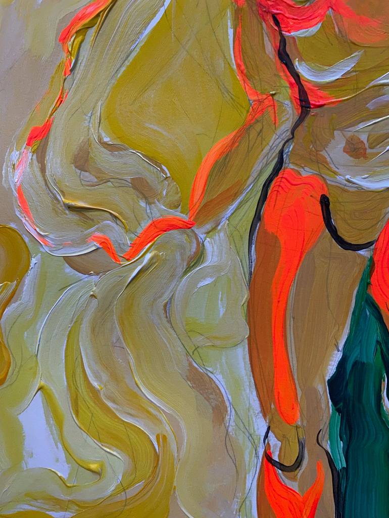Original Abstract Men Painting by Aylin Uyan