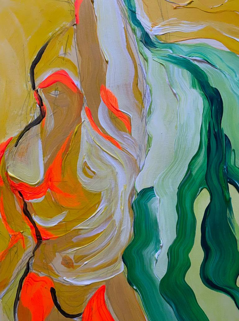 Original Abstract Men Painting by Aylin Uyan