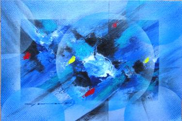 12in x 18in Blue Series #42 Acrylic on Canvas thumb