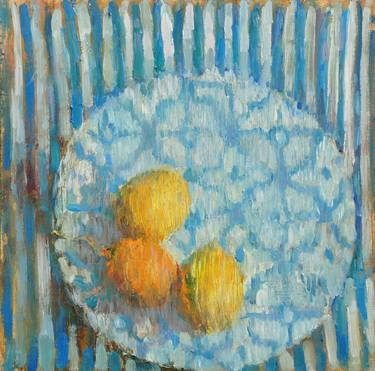 Lemons on the decorative plate thumb