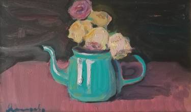 Roses in the emerald teapot thumb