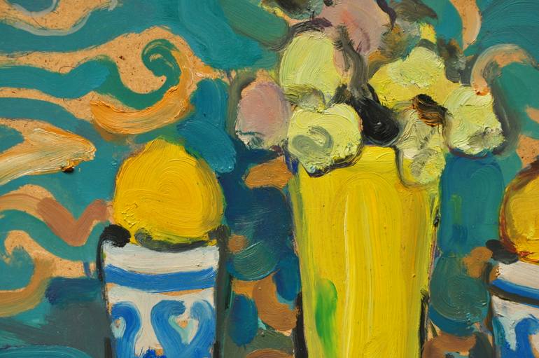 Original Folk Still Life Painting by Yaroslava Tichshenko