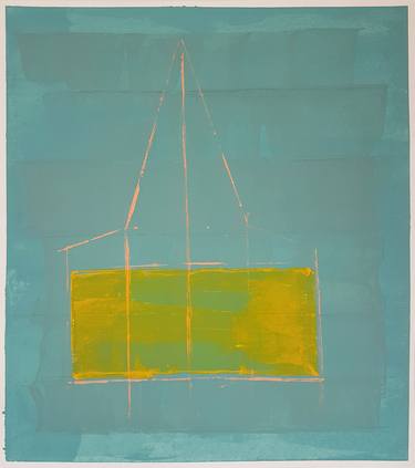 Original Abstract Architecture Painting by Geertje Kapteijns