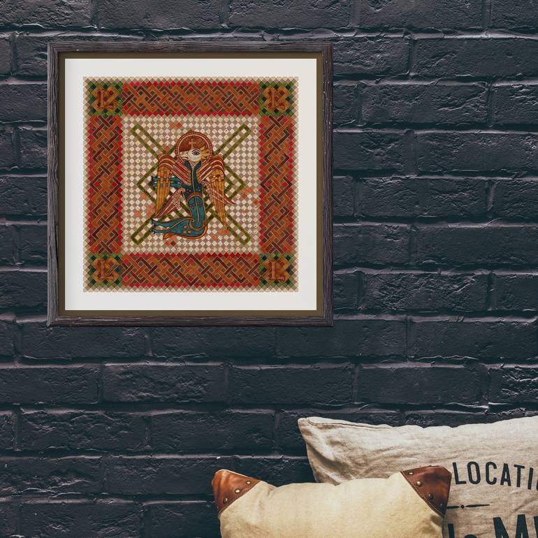 Original Art Deco Religion Painting by Dobri Gjurkov