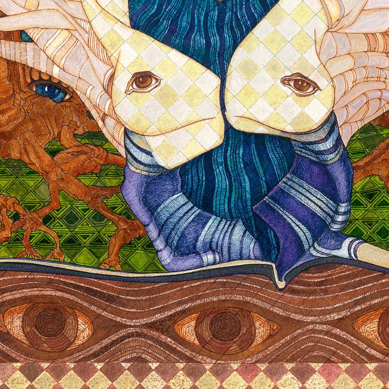 Original Art Deco Women Painting by Dobri Gjurkov