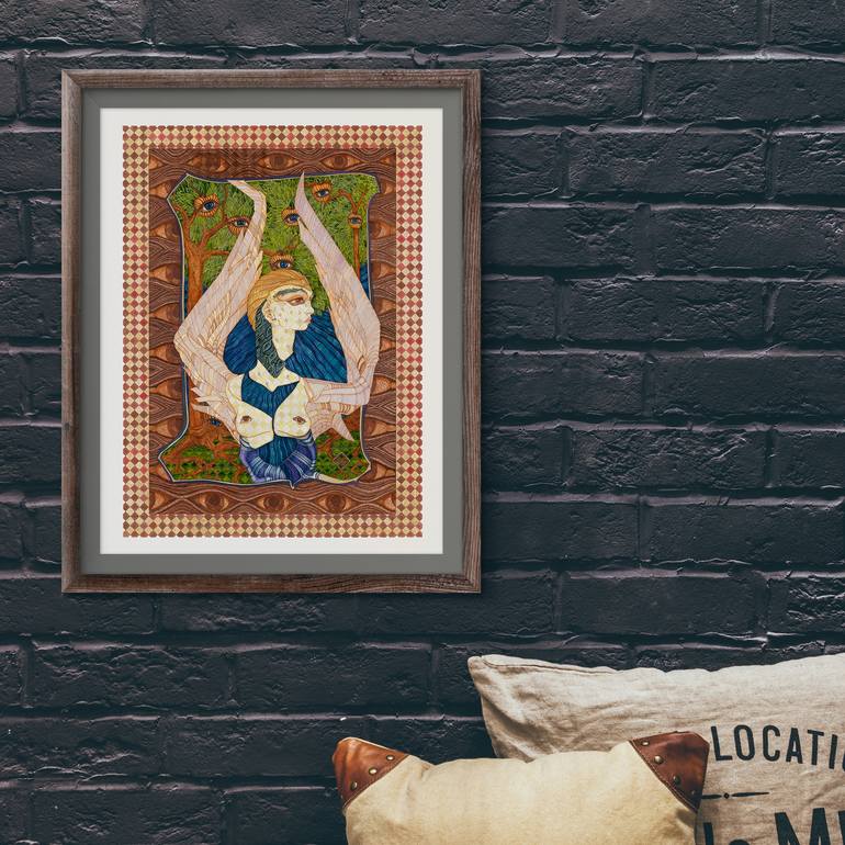 Original Art Deco Women Painting by Dobri Gjurkov