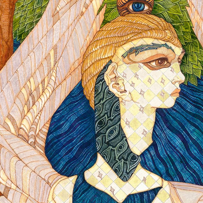Original Art Deco Women Painting by Dobri Gjurkov