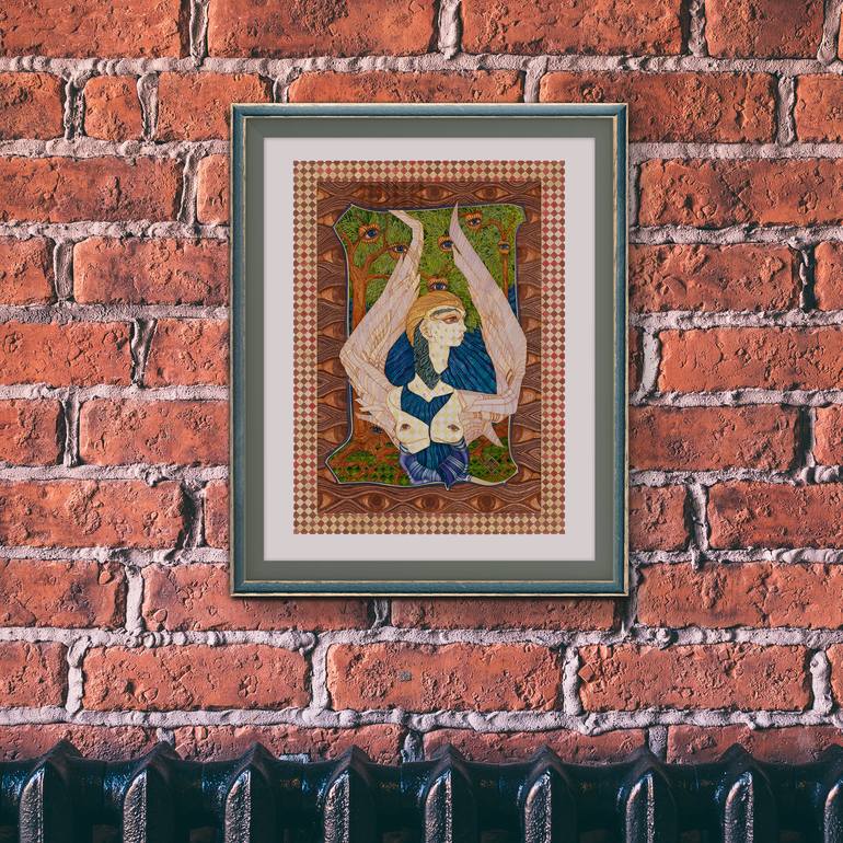 Original Art Deco Women Painting by Dobri Gjurkov