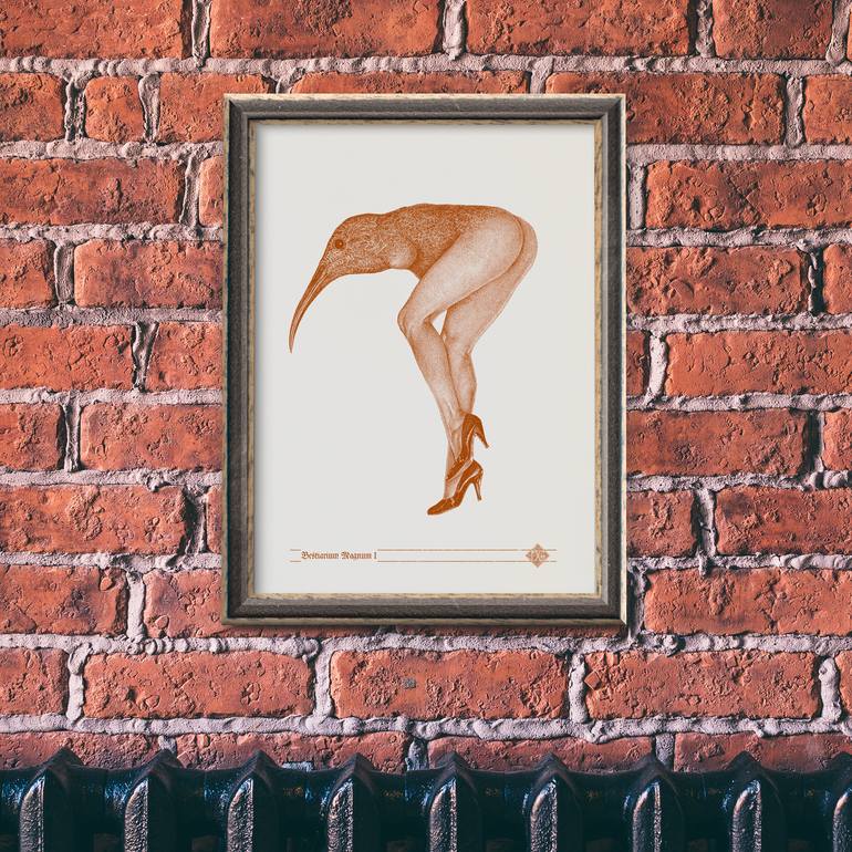 Original Conceptual Women Printmaking by Dobri Gjurkov