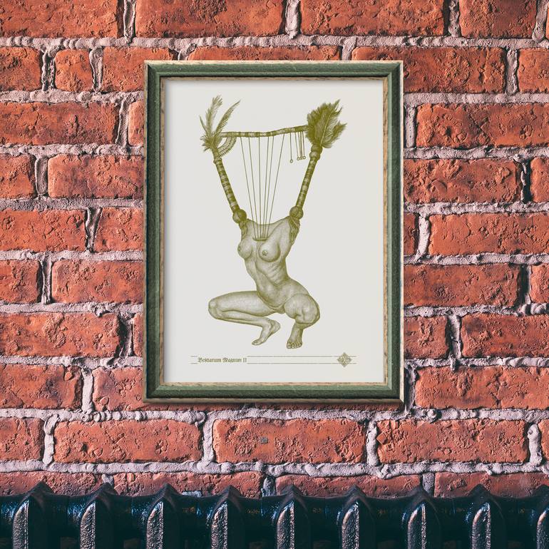 Original Conceptual Women Printmaking by Dobri Gjurkov