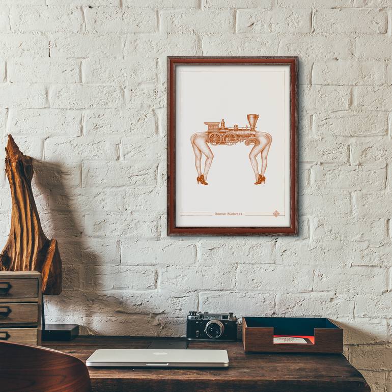 Original Conceptual Women Printmaking by Dobri Gjurkov