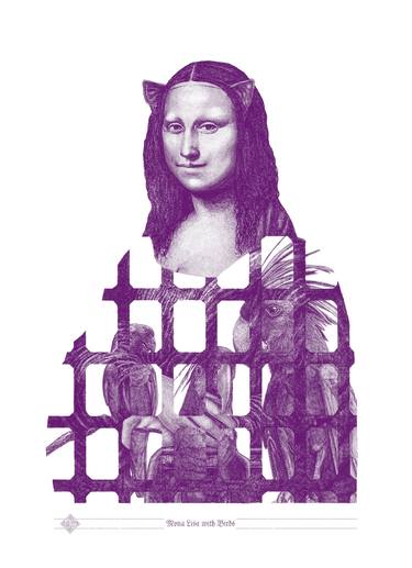 Fine Art Giclée Prints / Mona Lisa with Birds thumb