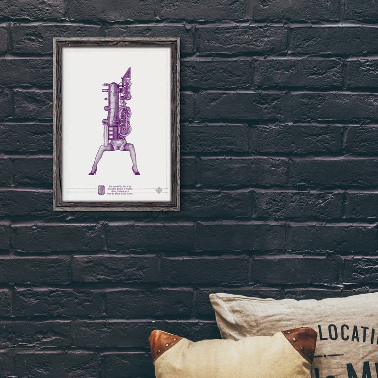 Original Conceptual Women Printmaking by Dobri Gjurkov