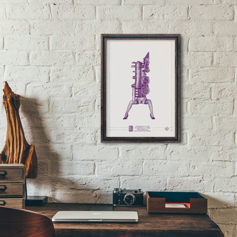 Original Conceptual Women Printmaking by Dobri Gjurkov