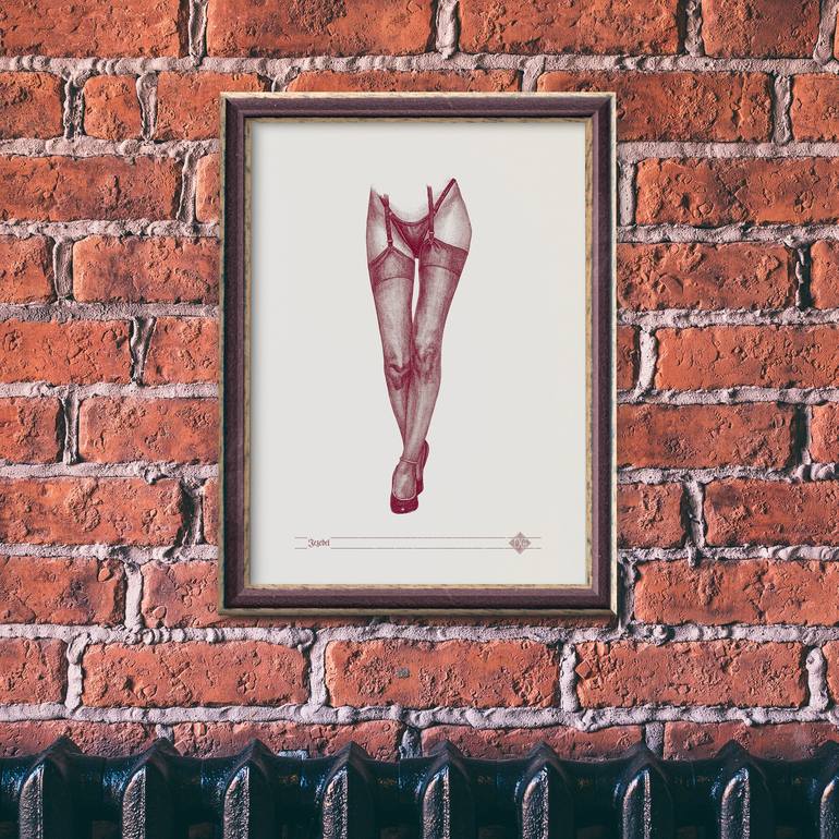 Original nude Women Printmaking by Dobri Gjurkov