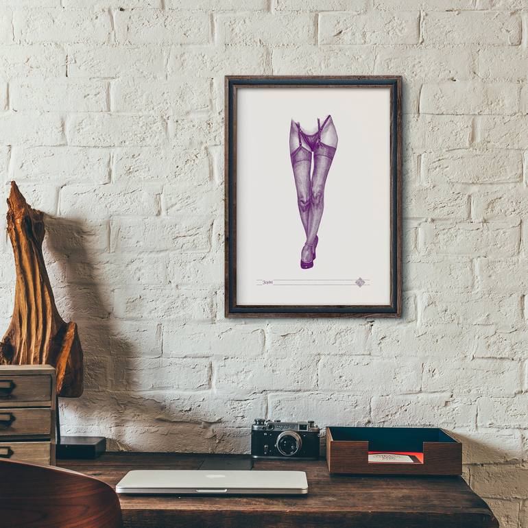 Original Conceptual Women Printmaking by Dobri Gjurkov