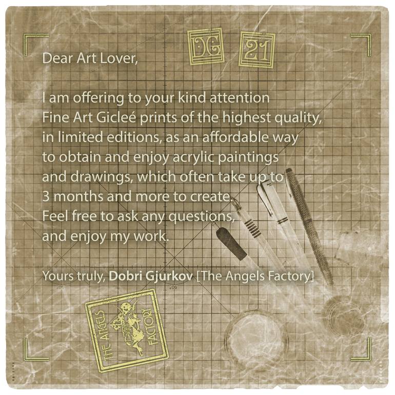 Original Conceptual Women Printmaking by Dobri Gjurkov