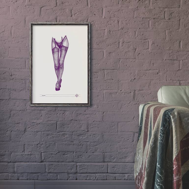 Original Conceptual Women Printmaking by Dobri Gjurkov