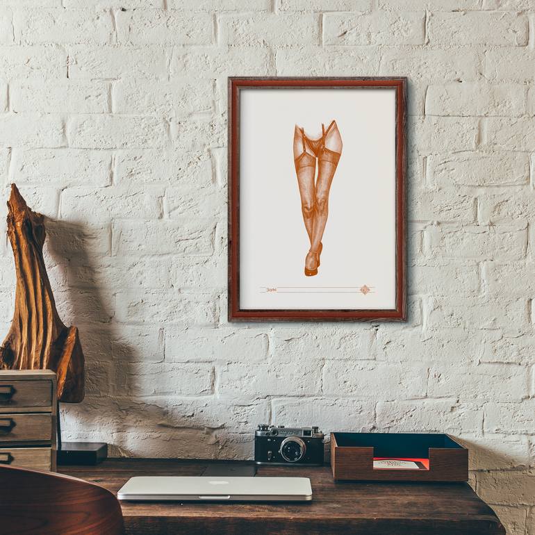 Original Conceptual Women Printmaking by Dobri Gjurkov