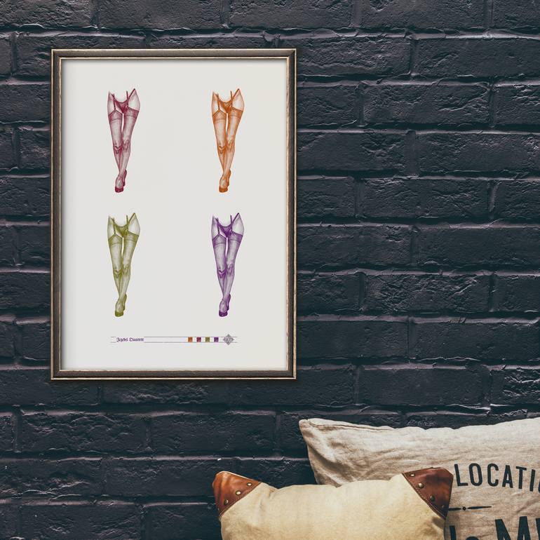 Original Conceptual Women Printmaking by Dobri Gjurkov