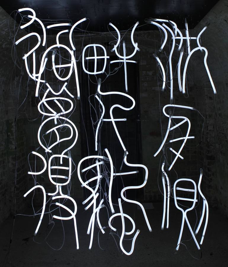 Print of Calligraphy Installation by Ziyun Zhang