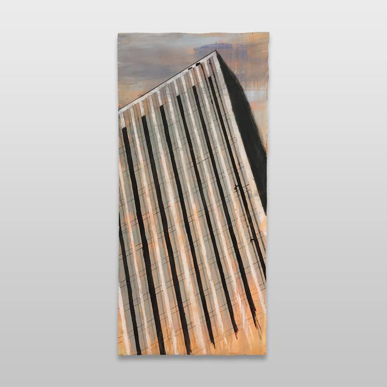 Original Modernism Architecture Painting by Alex Pearce