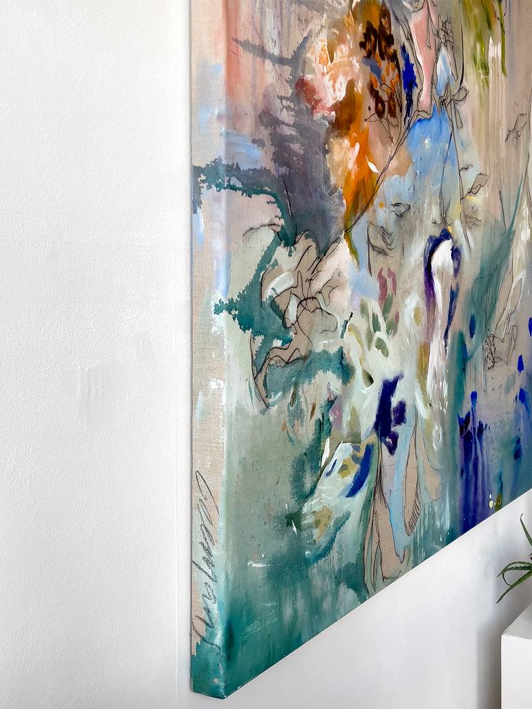 Original Contemporary Floral Painting by Lies Goemans