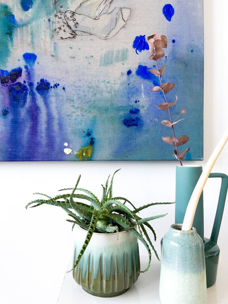 Original Contemporary Floral Painting by Lies Goemans