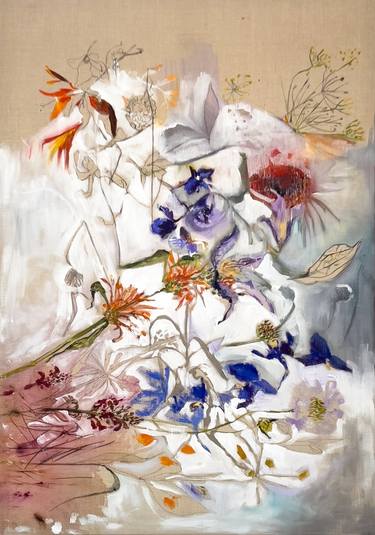Original Impressionism Floral Paintings by Lies Goemans