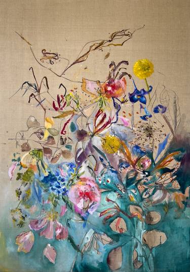 Original Floral Paintings by Lies Goemans