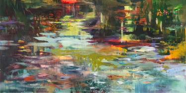 Original Abstract Expressionism Water Paintings by Lies Goemans